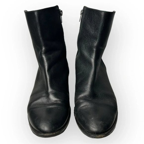 Barbara Barbieri Black Suede and Leather Side Zip Ankle Bootie 39 - Picture 3 of 8